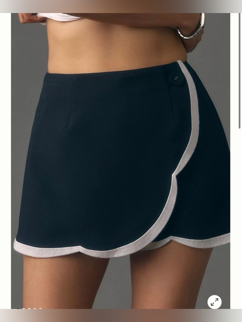Maeve Scallop Trim Skort Size 8